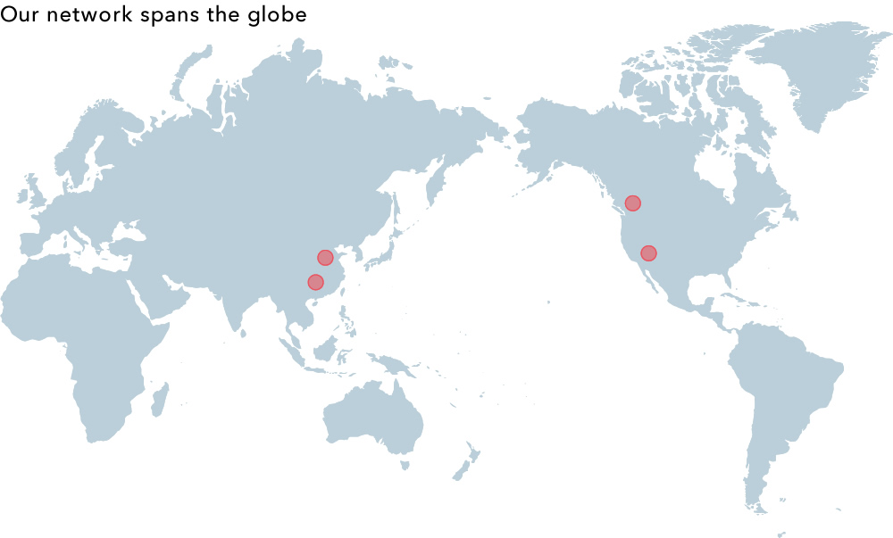 Our network spans the globe